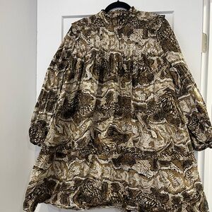 Ganni Woman Brown Dress 42